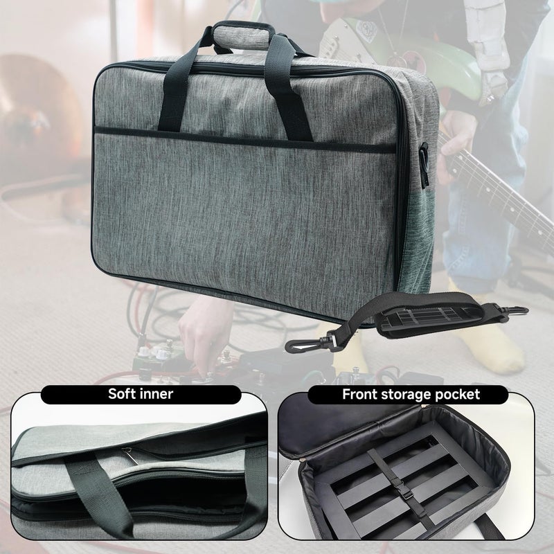 MIOTO 14”x10” Aluminum Alloy Guitar Pedal Board 1.4lb Super Light Small Effect Pedalboard with Carry Bag - Image 4
